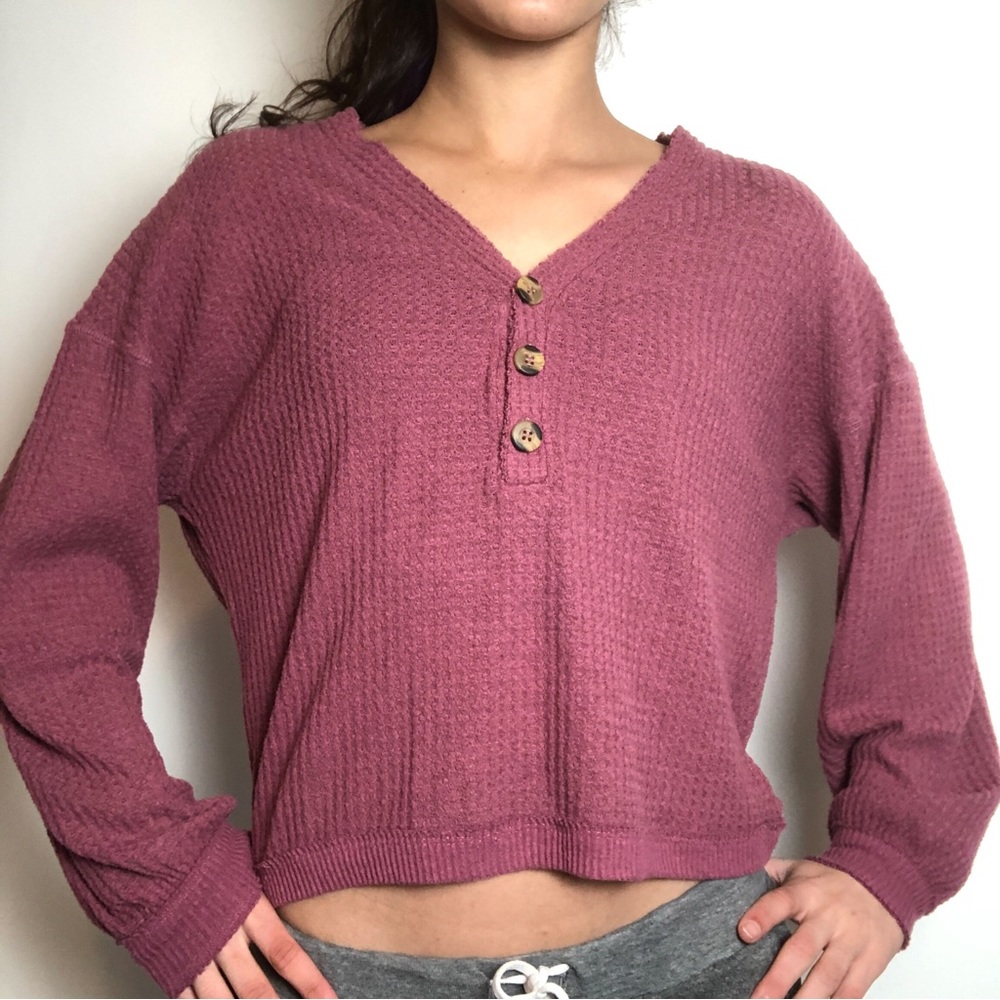 American Eagle Soft & Sexy Cranberry Long sleeve!